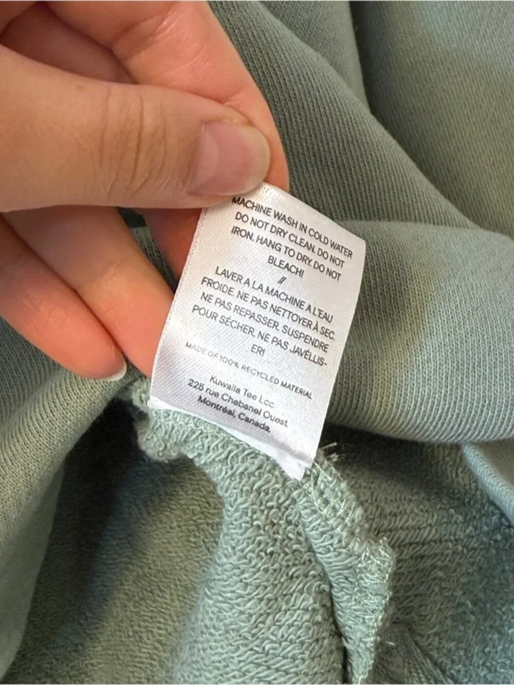 KuwallaTee Sage Green Sweatshirt Medium